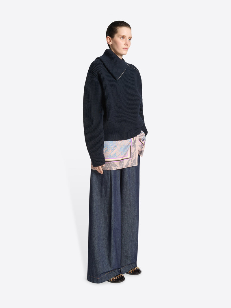 Dries Van Noten ZIPPED WOOL SWEATER outlook