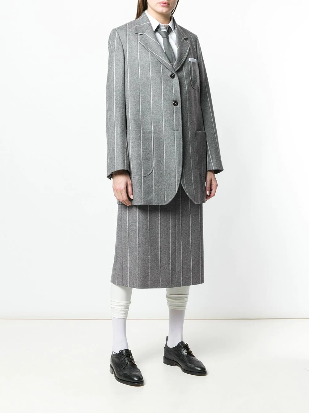 shadow-stripe sack jacket - 3