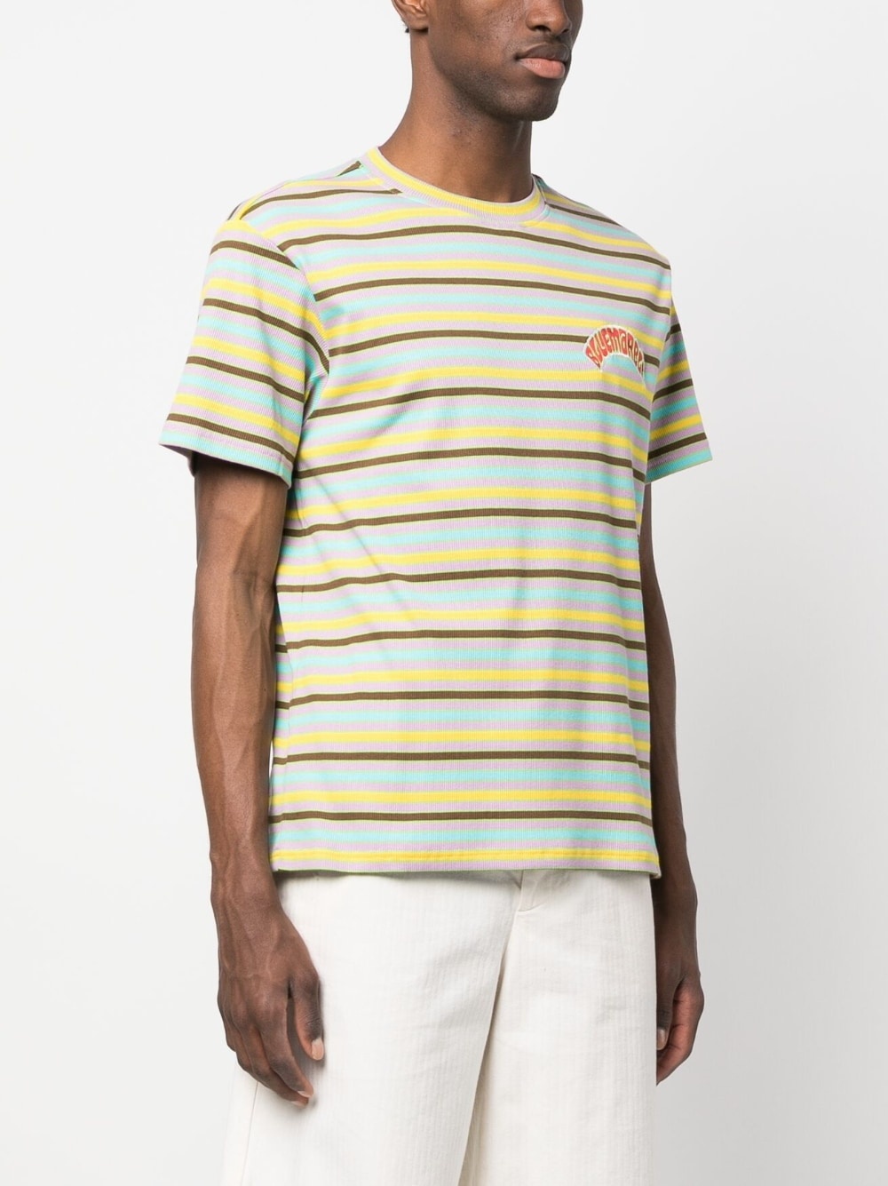 striped cotton T-shirt - 3