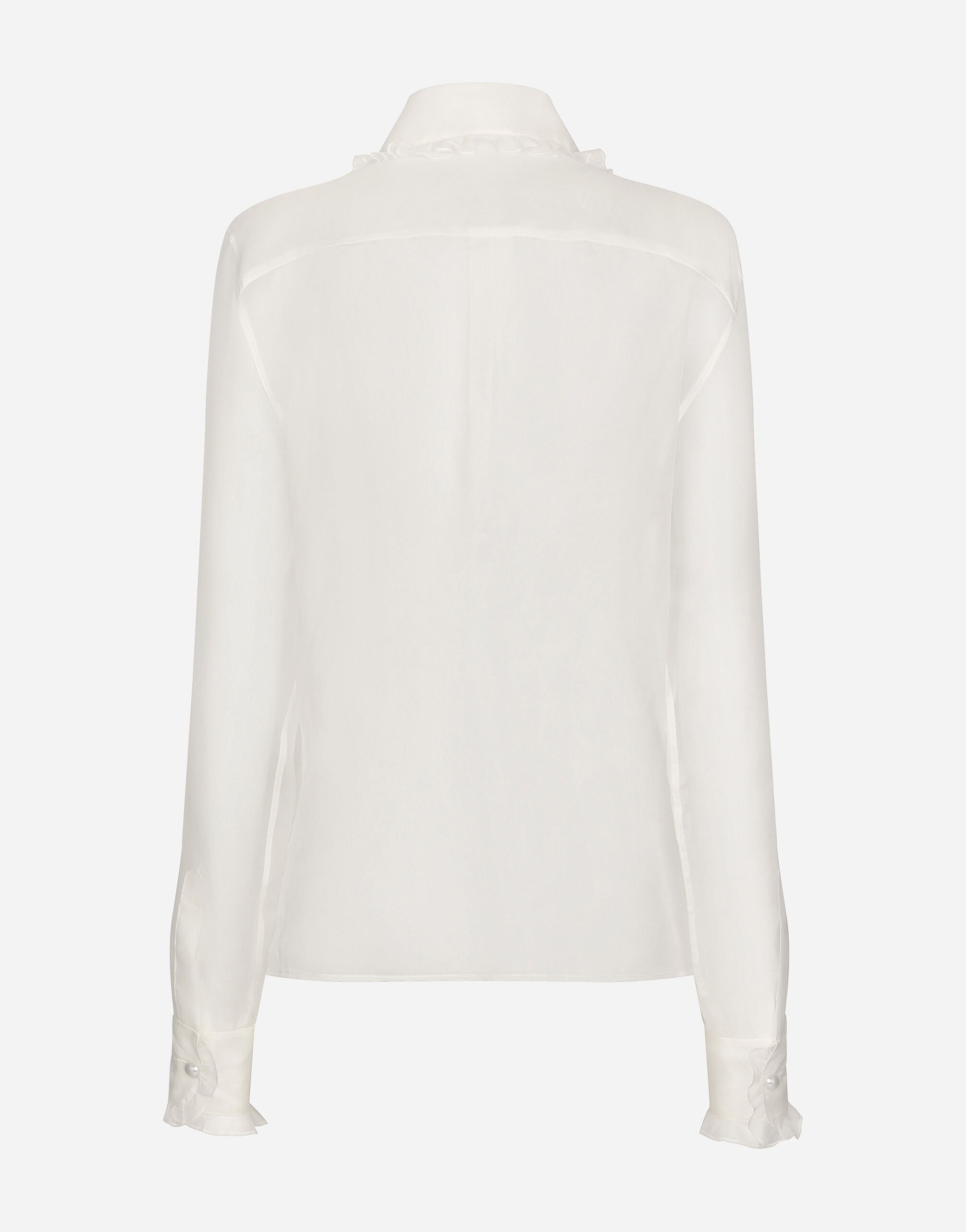 Organza shirt with shirt front and ruffles - 2