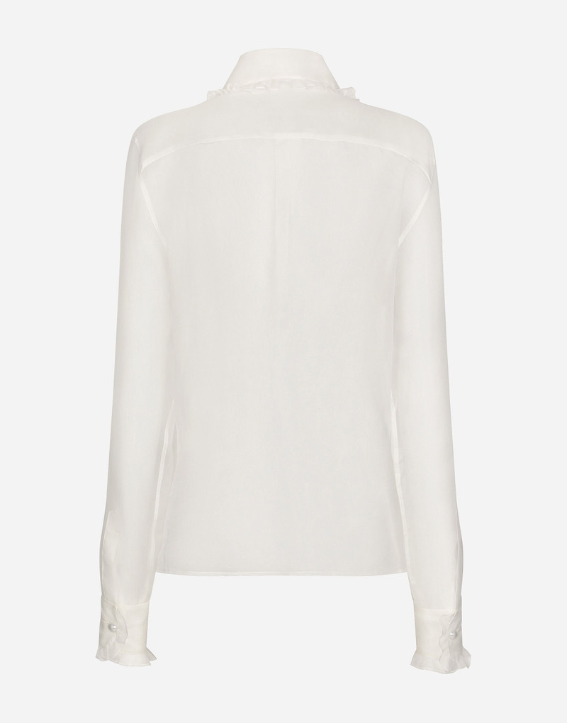 Dolce & Gabbana Organza shirt with shirt front and ruffles outlook