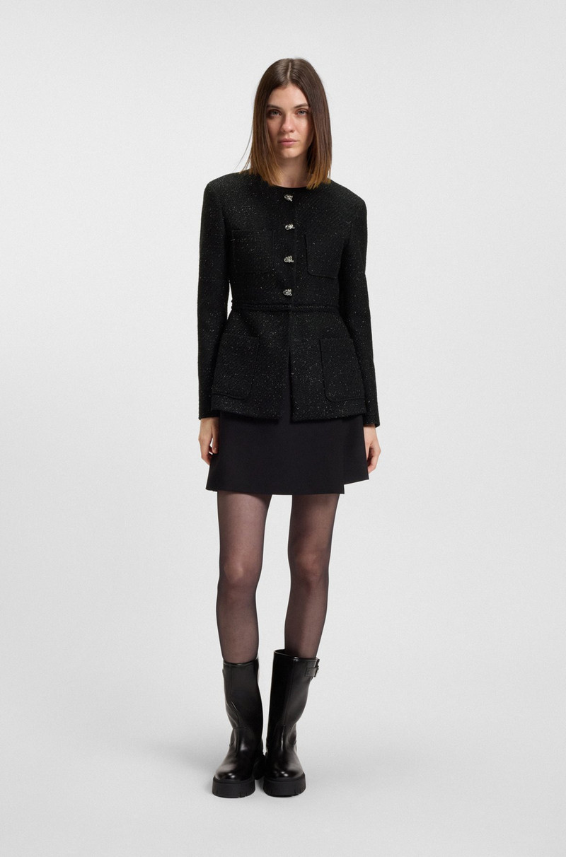 HUGO REGULAR-FIT BLAZER IN SPARKLING BOUCLÉ outlook