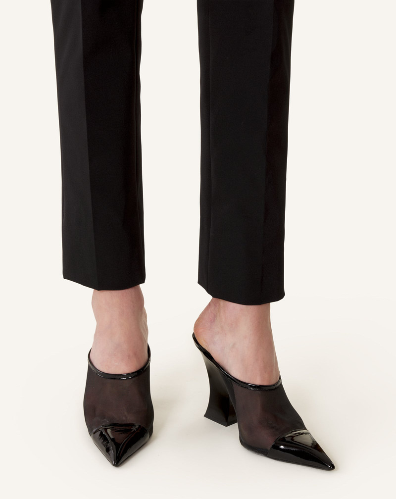 NOCTURNE MULE IN MESH AND PATENT LEATHER 8