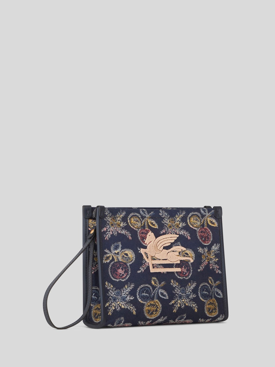 MEDIUM JACQUARD POUCH WITH MULTI-COLOURED APPLES - 5