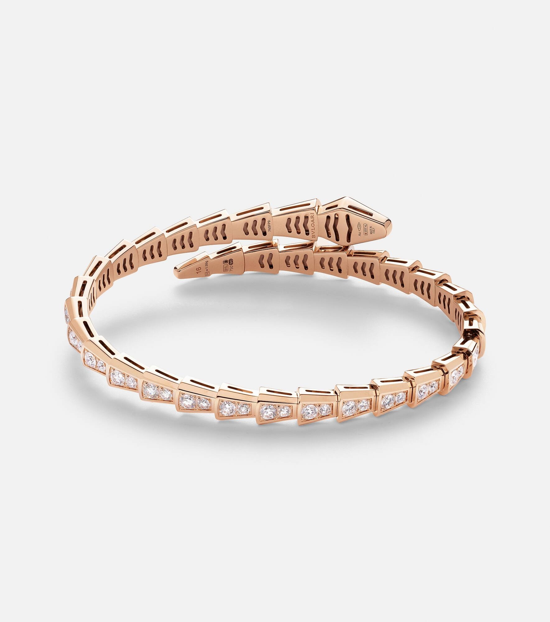 Serpenti Viper 18kt rose gold bracelet with diamonds - 4