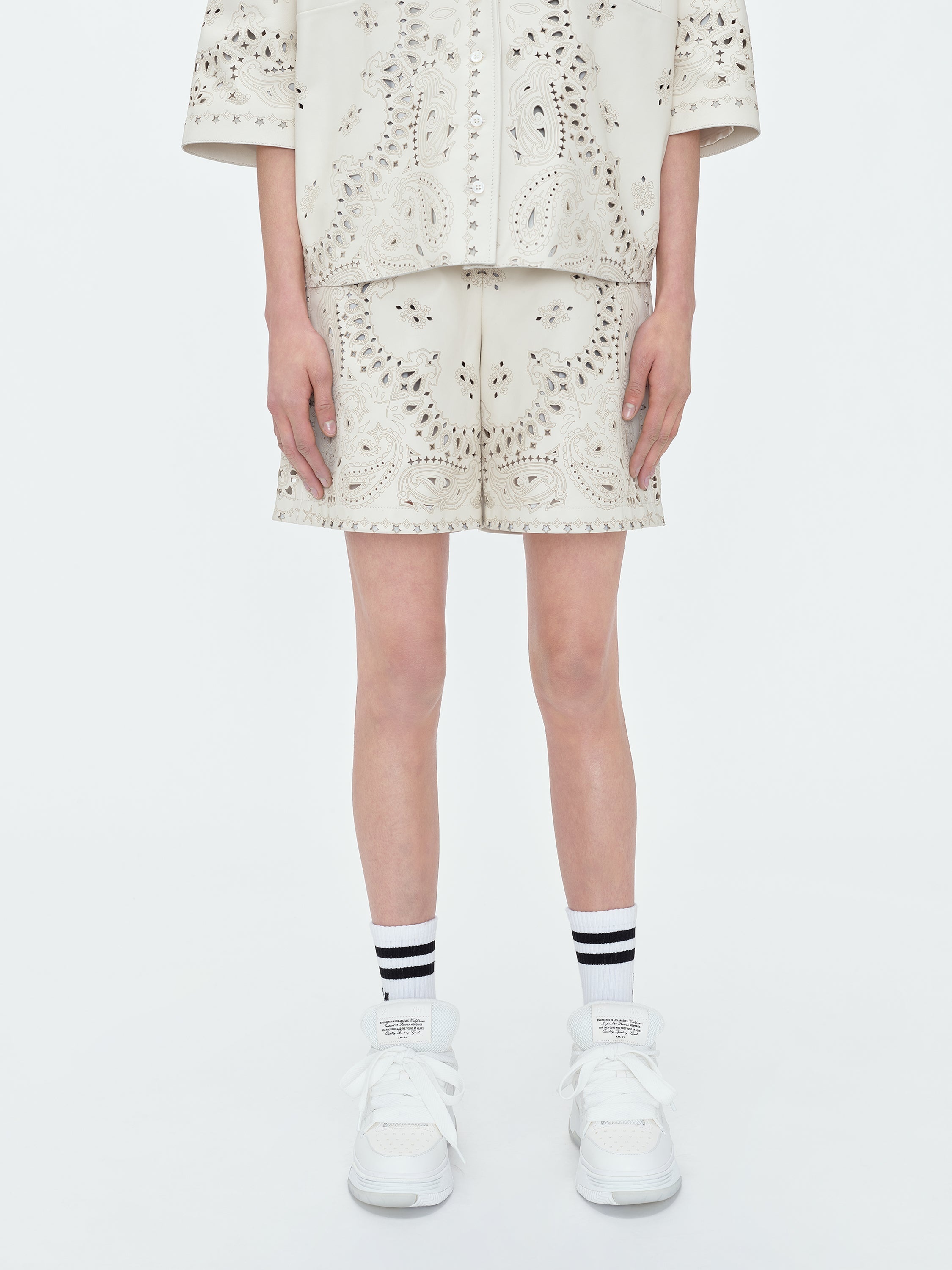 LEATHER BANDANA BOXER SHORT - 3