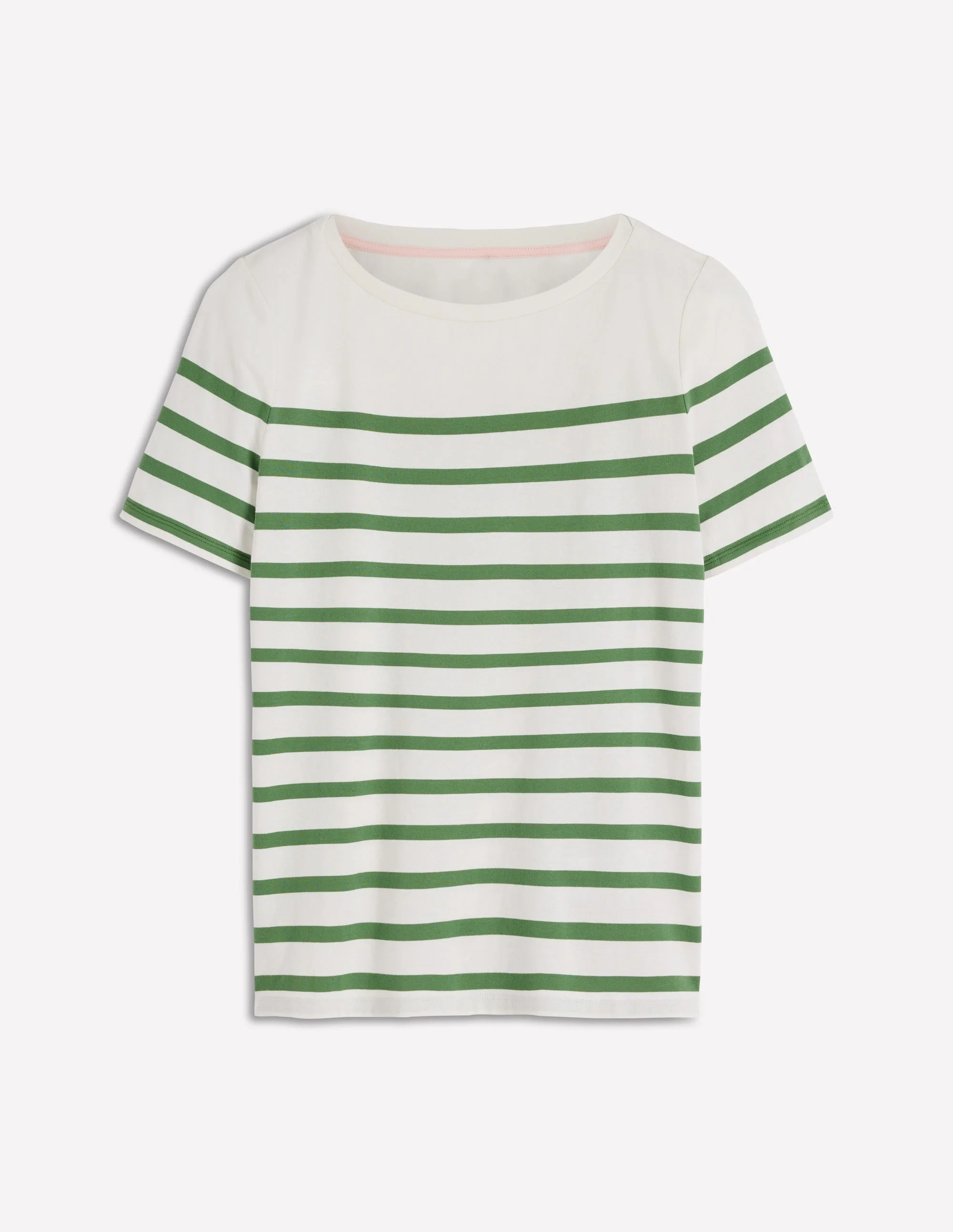 Olivia Short Sleeve Breton-Fairway and Ivory Stripe - 1