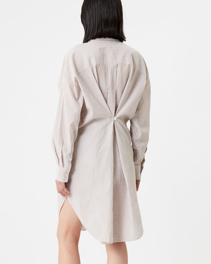 SEEN STRIPED MIDI SHIRT-DRESS - 5