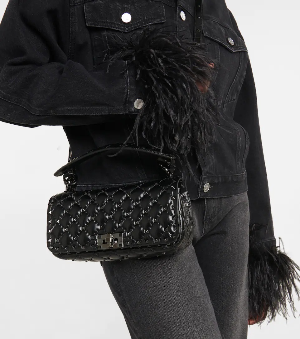 Valentino Rockstud Spike leather shoulder bag REVERSIBLE