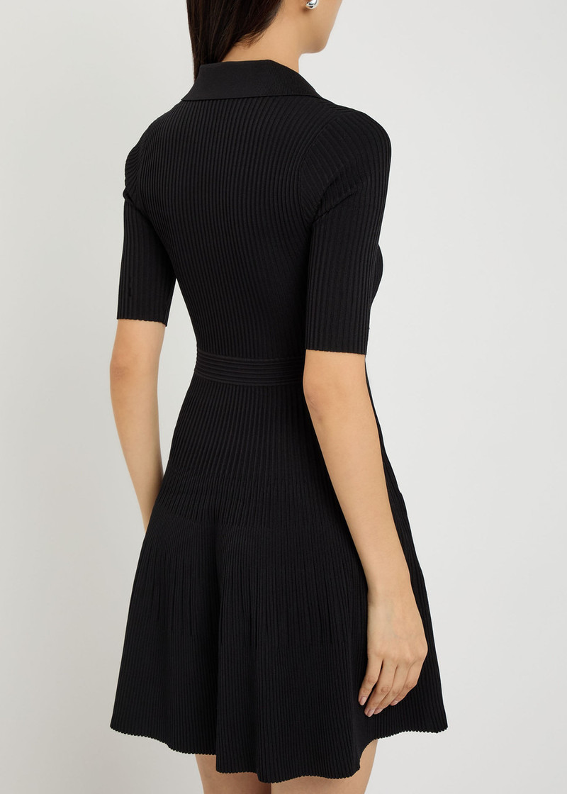 Simkhai Patricia Ribbed Knit Mini Polo Dress 3