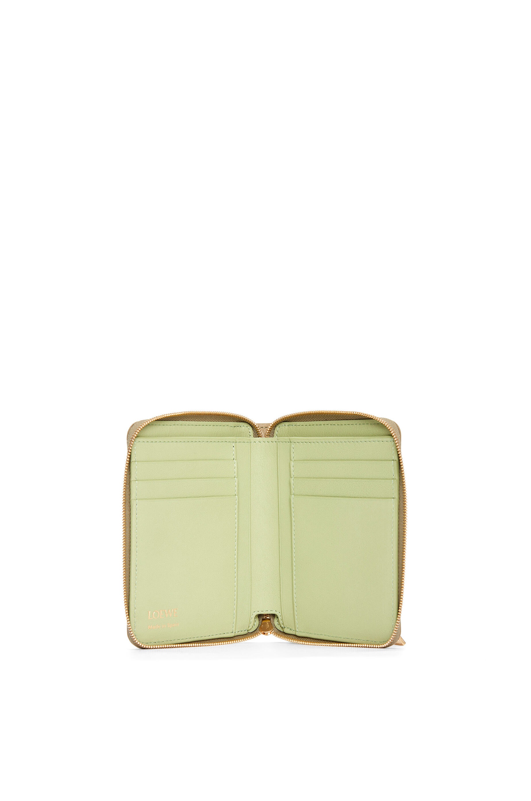 Knot compact zip wallet in shiny nappa calfskin - 2