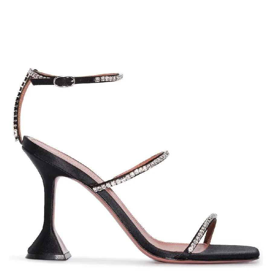 Amina Muaddi Glida Rhinestone Embellished Sandals - 1