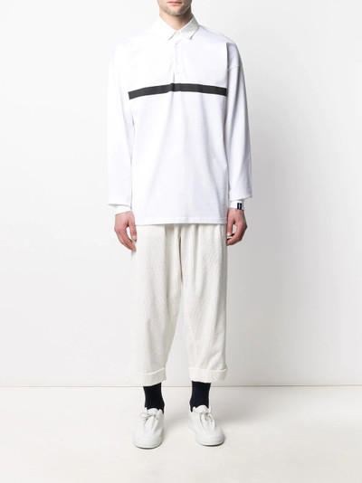 Mackintosh horizontal-stripe rugby sweatshirt outlook