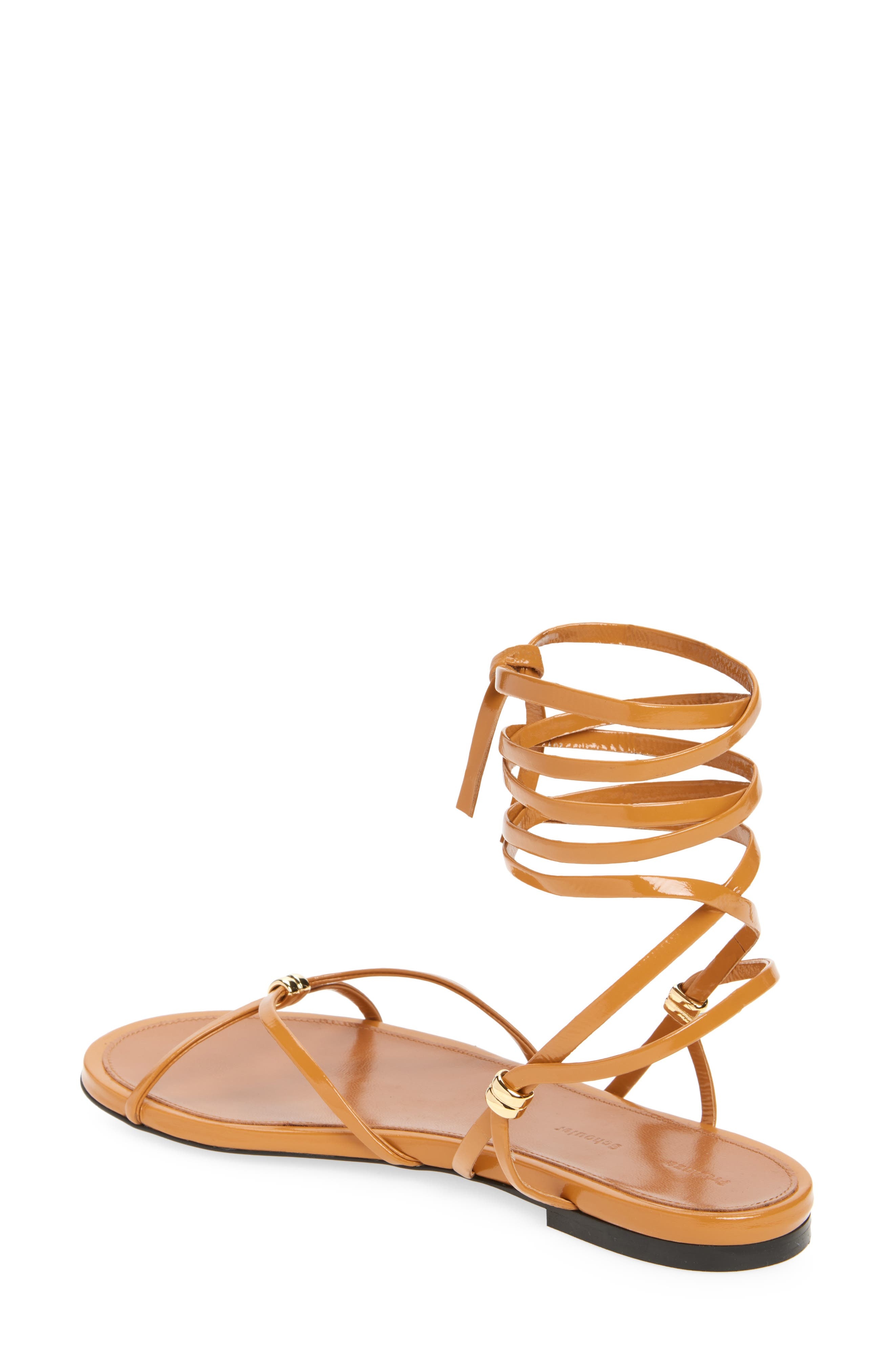 Proenza Schouler Coil Ankle Tie Sandal in Camel at Nordstrom - 2