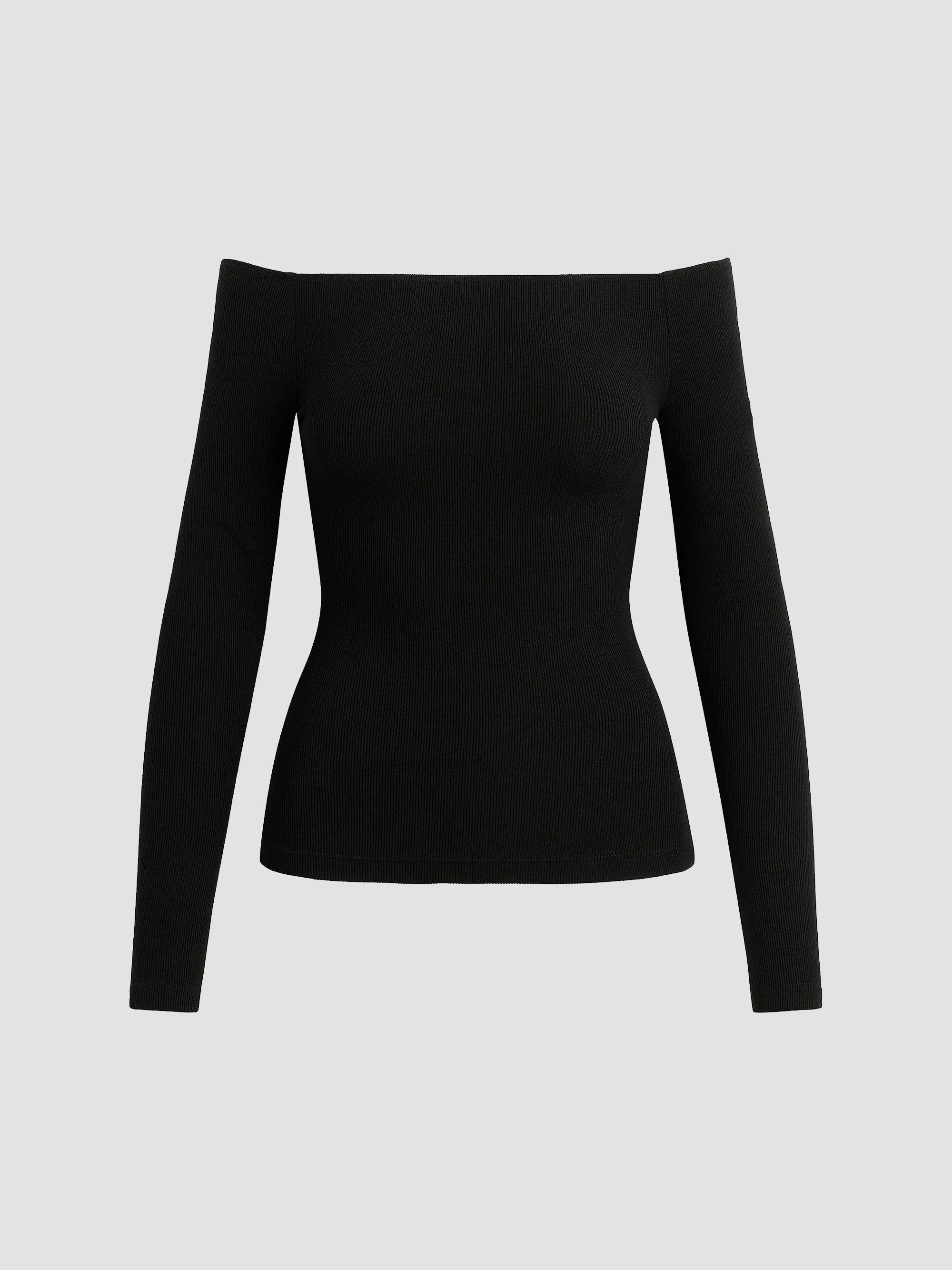 Women's The Devin Off-the-Shoulder Top - Black - 1