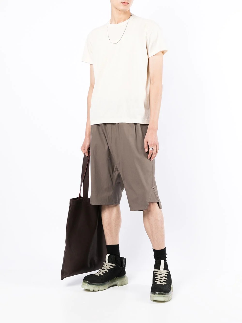 knit short level T-shirt - 2