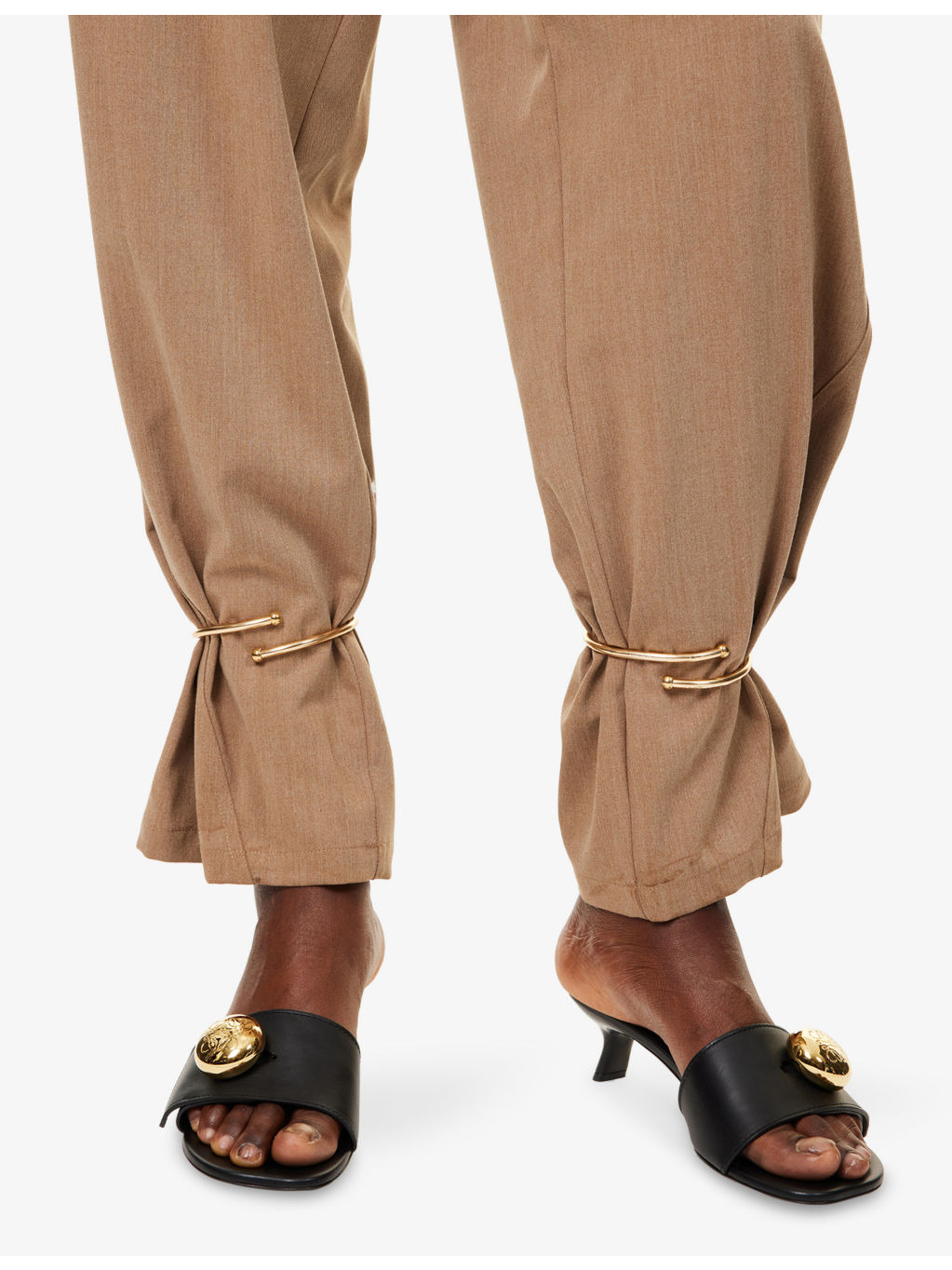 Phebe Cuffed Wide-Leg Wool-Blend Trousers - 5