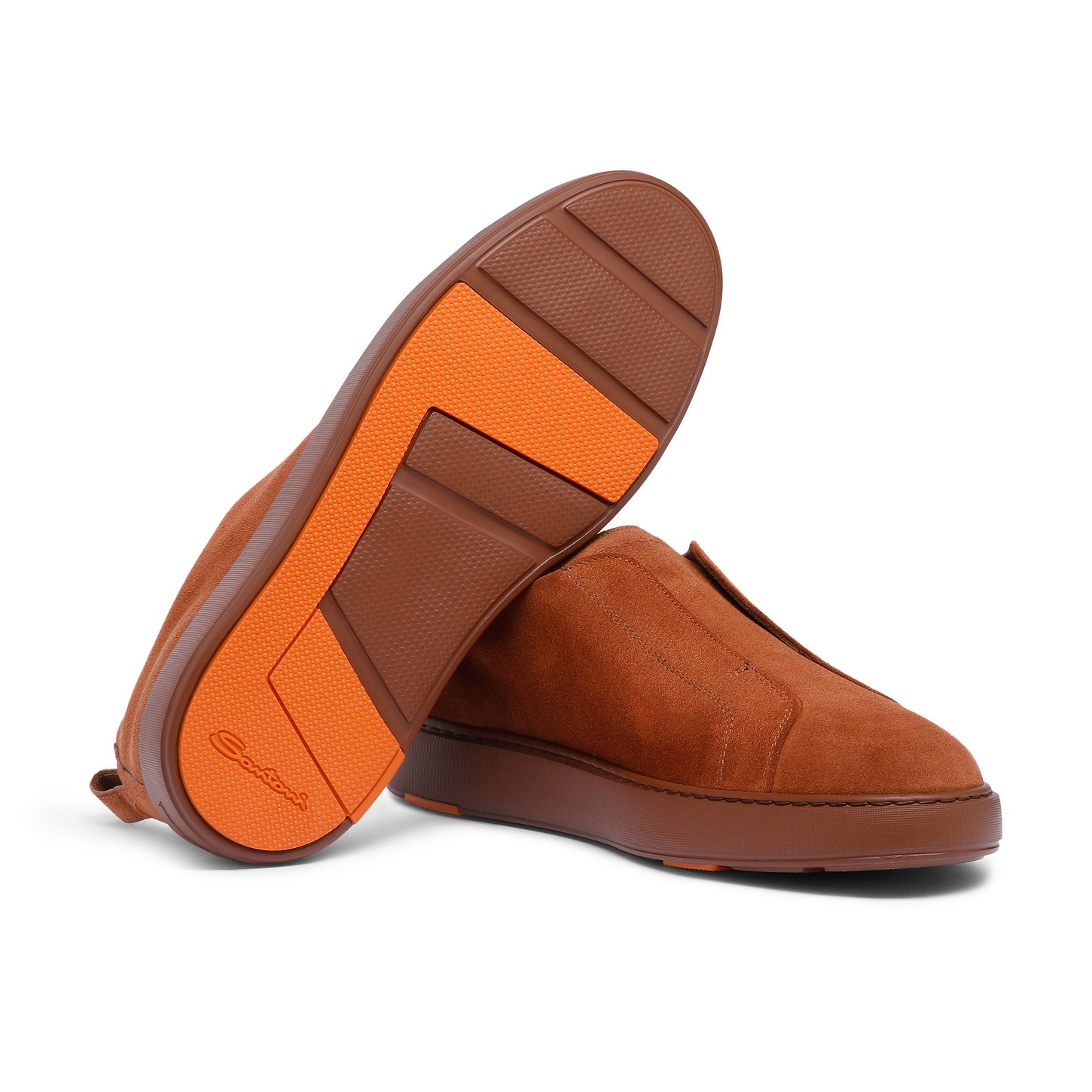 Men's brown suede slip-on sneaker - 3