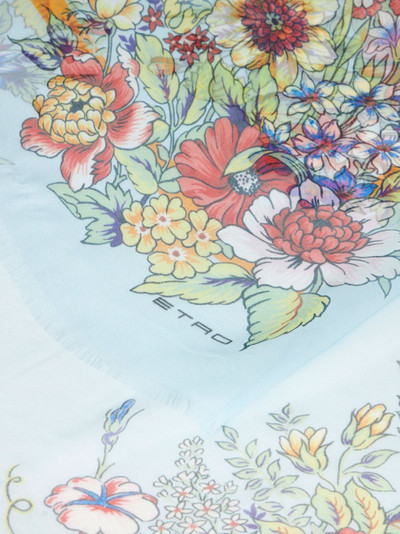 Etro floral-print silk scarf outlook