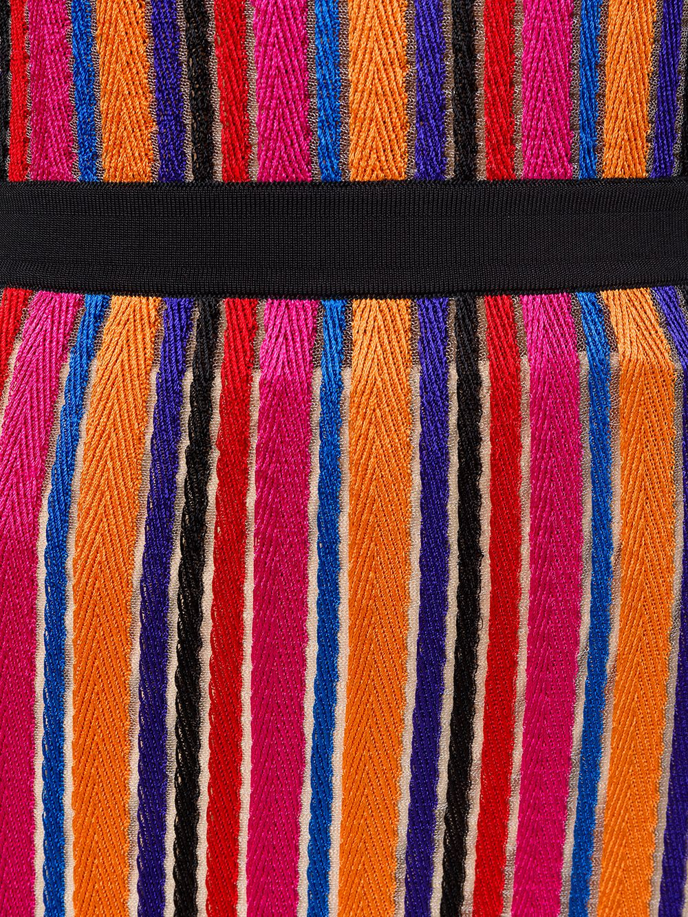 striped contrast trim dress - 5