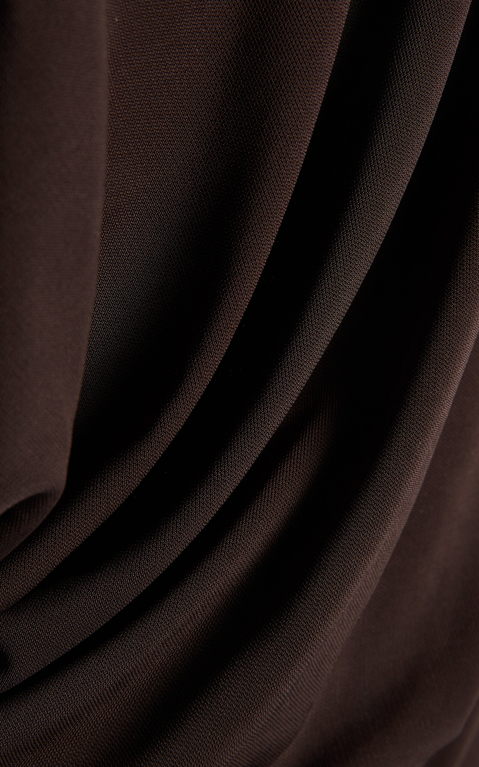 Fluted Backless Jersey Top brown - 6
