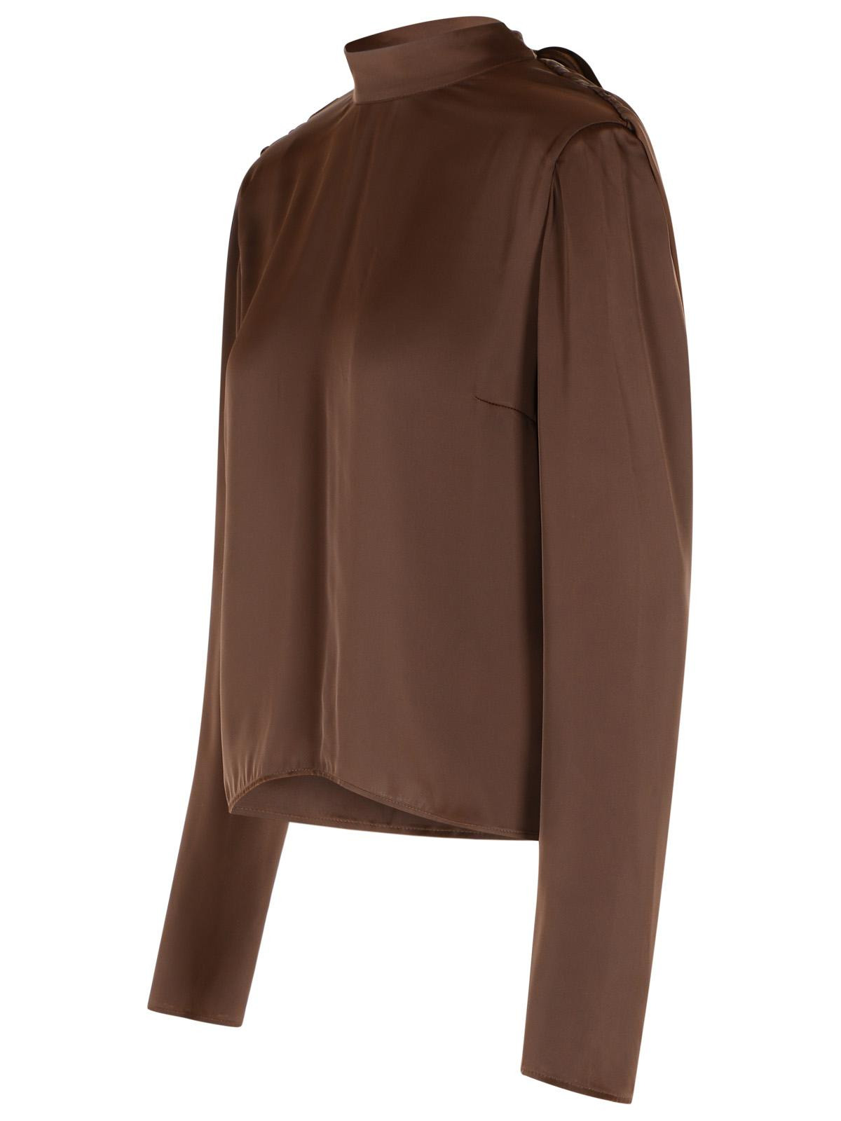 Rotate 'Bowina' Brown Polyester Blouse Women - 2