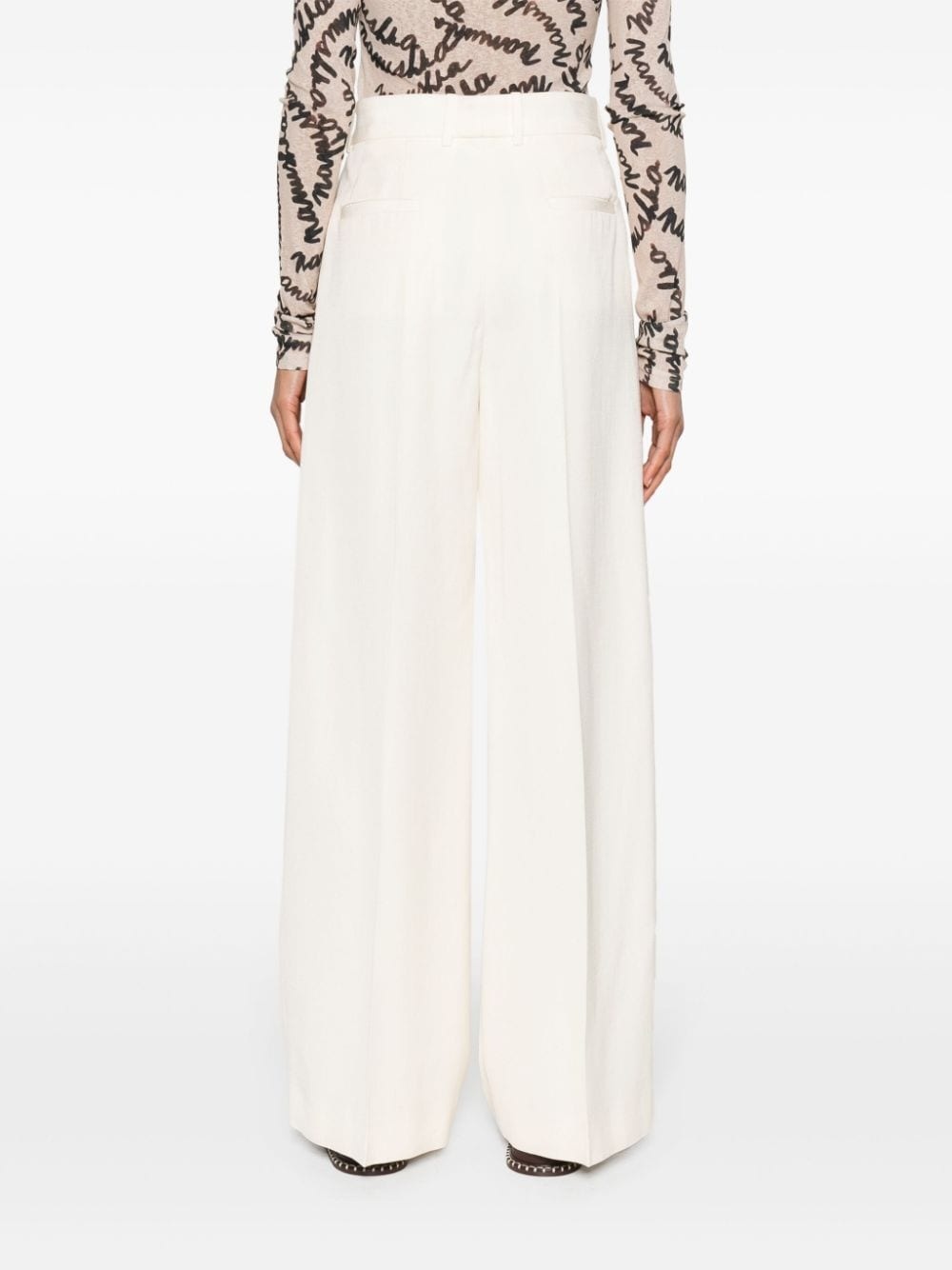 wide-leg tailored trousers - 4