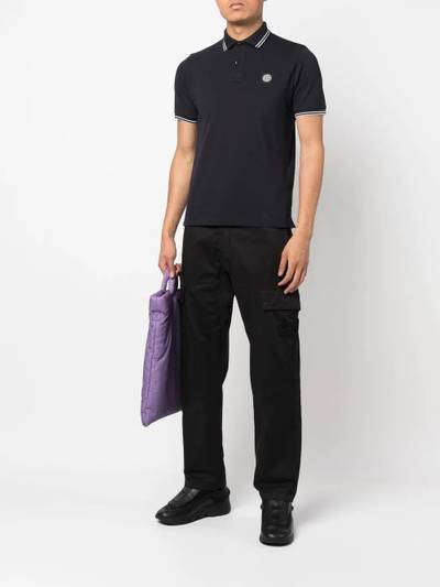 Stone Island Compass logo-patch polo shirt outlook