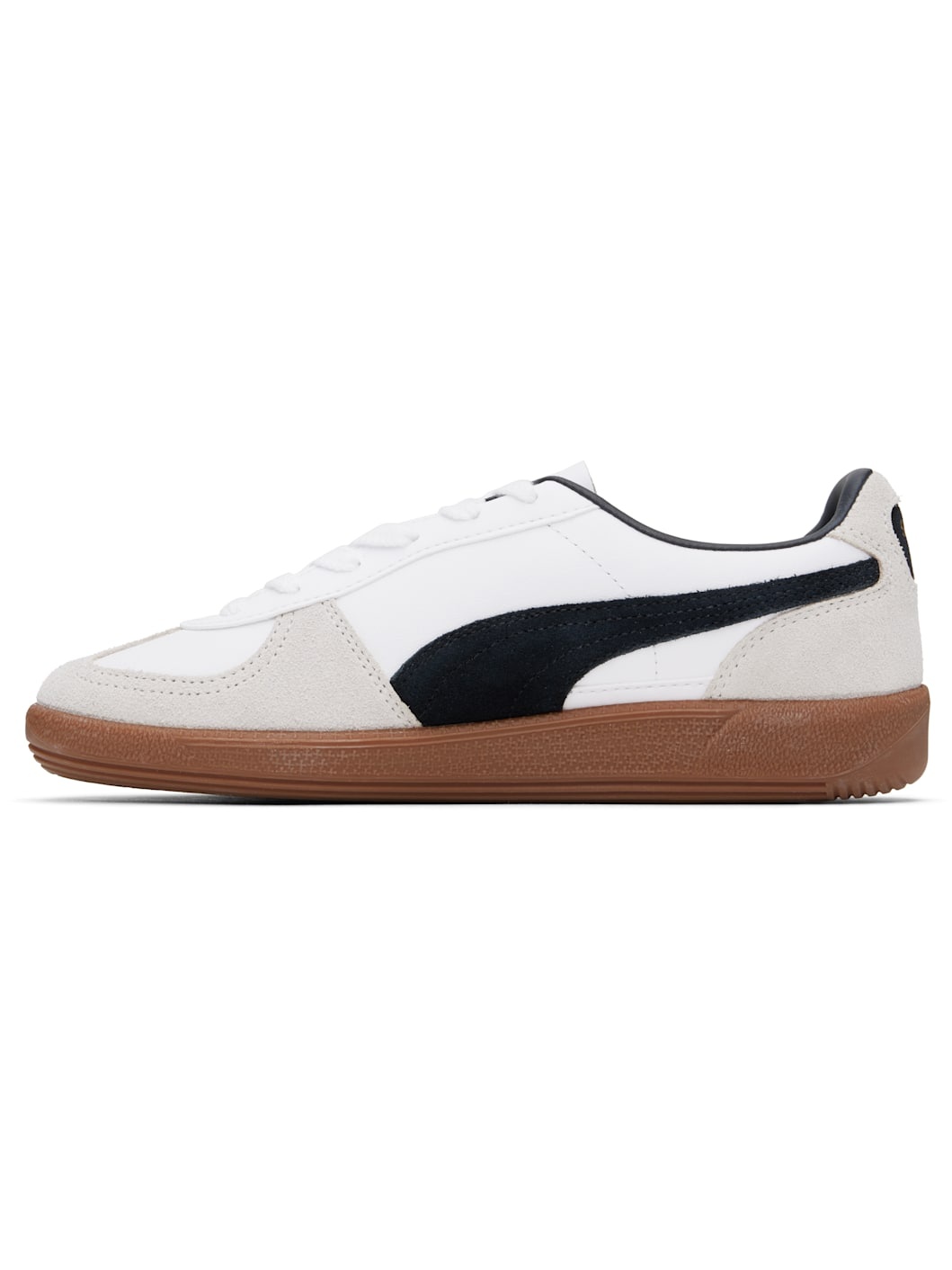 White & Gray Palermo Leather Sneakers - 3
