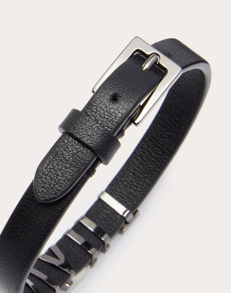 Valentino Garavani Lovers Language calfskin bracelet 4