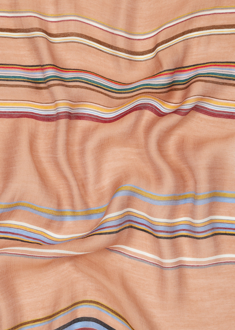 Women's 'Signature Stripe' Silk-Blend Scarf 4
