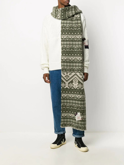 Paul & Shark intarsia-knit oversized scarf  outlook