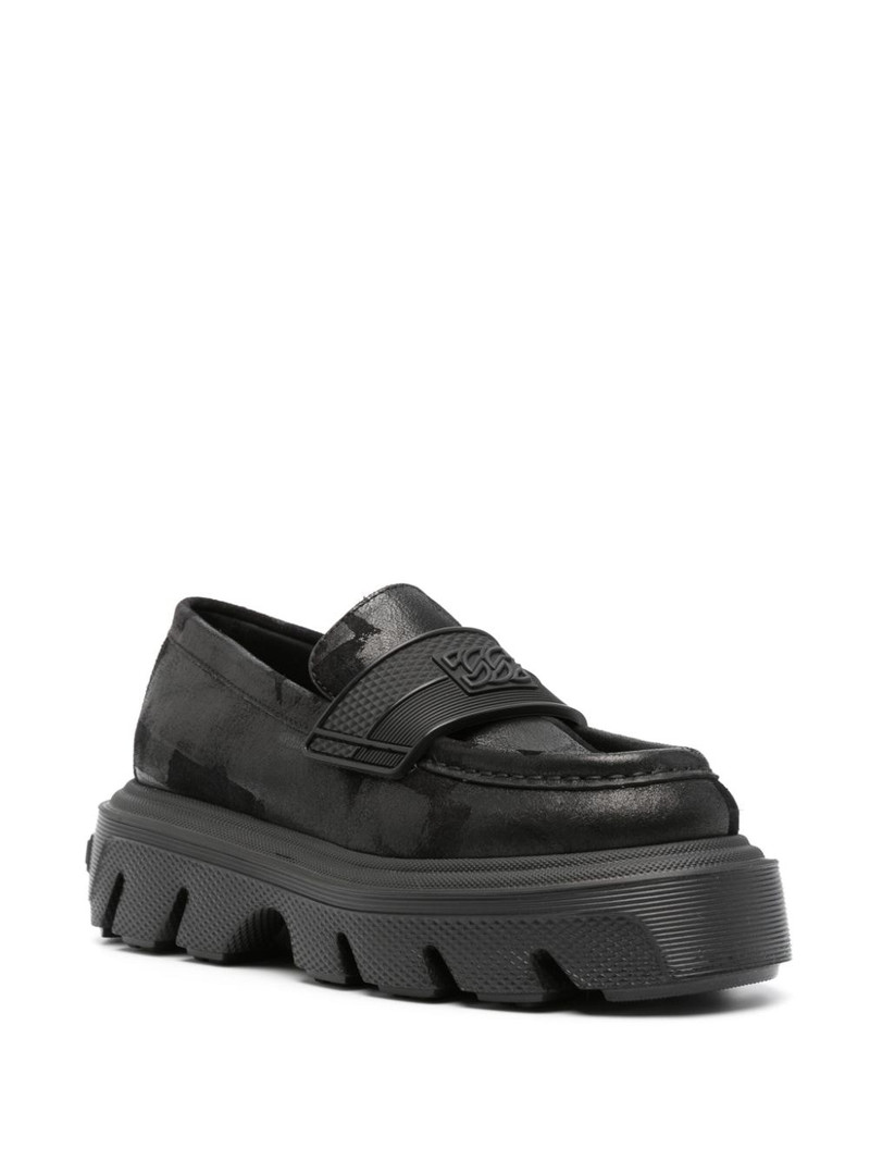 CASADEI Generation C logo-embossed loafers outlook