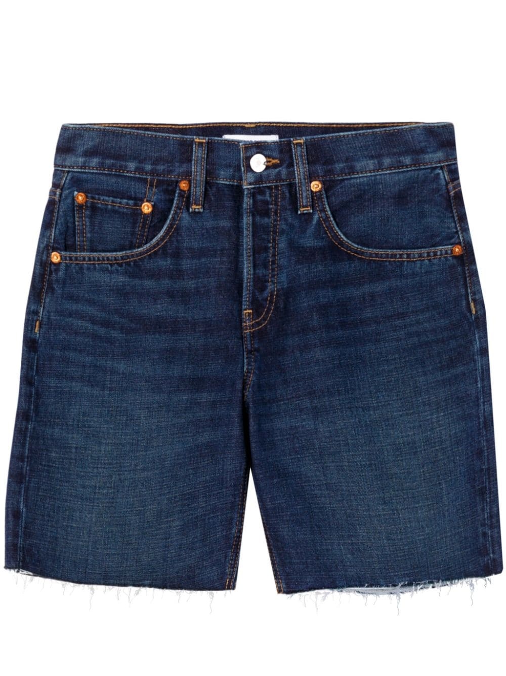 raw-cut denim shorts - 1