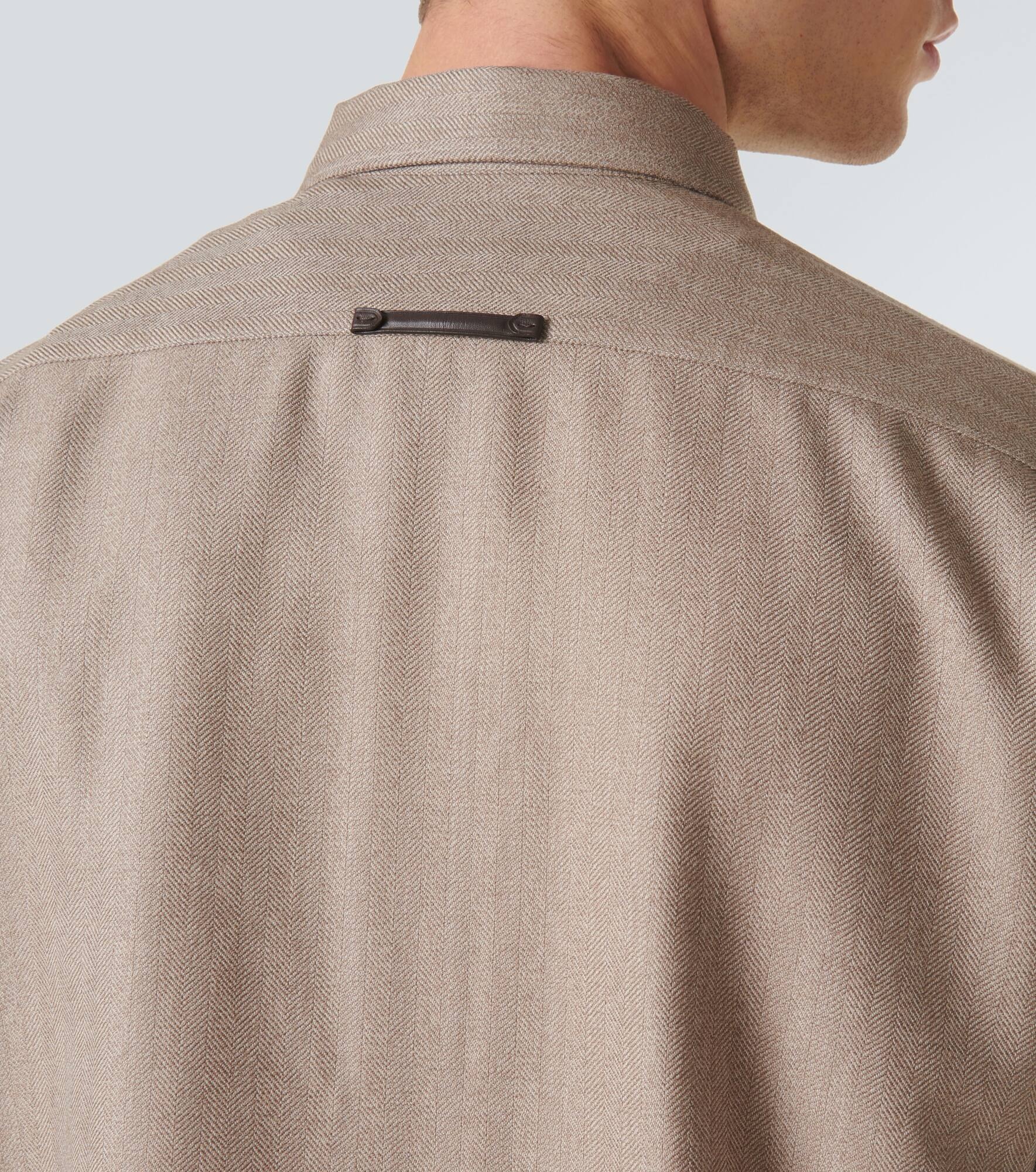 Herringbone wool shirt - 7