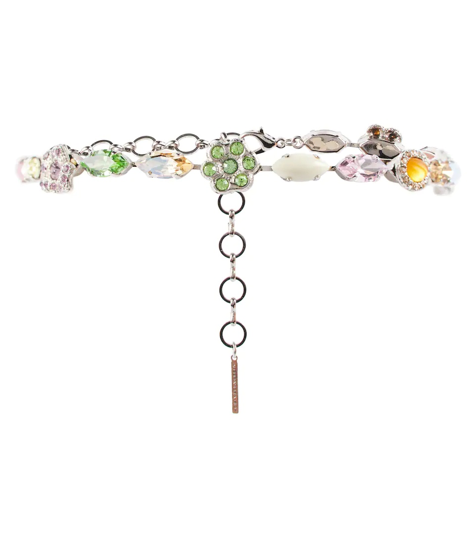 Crystal-embellished necklace - 1