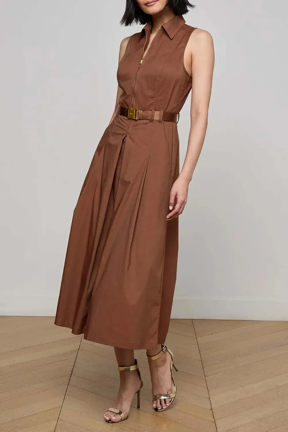 Kolton Midi Dress With Belt - 3