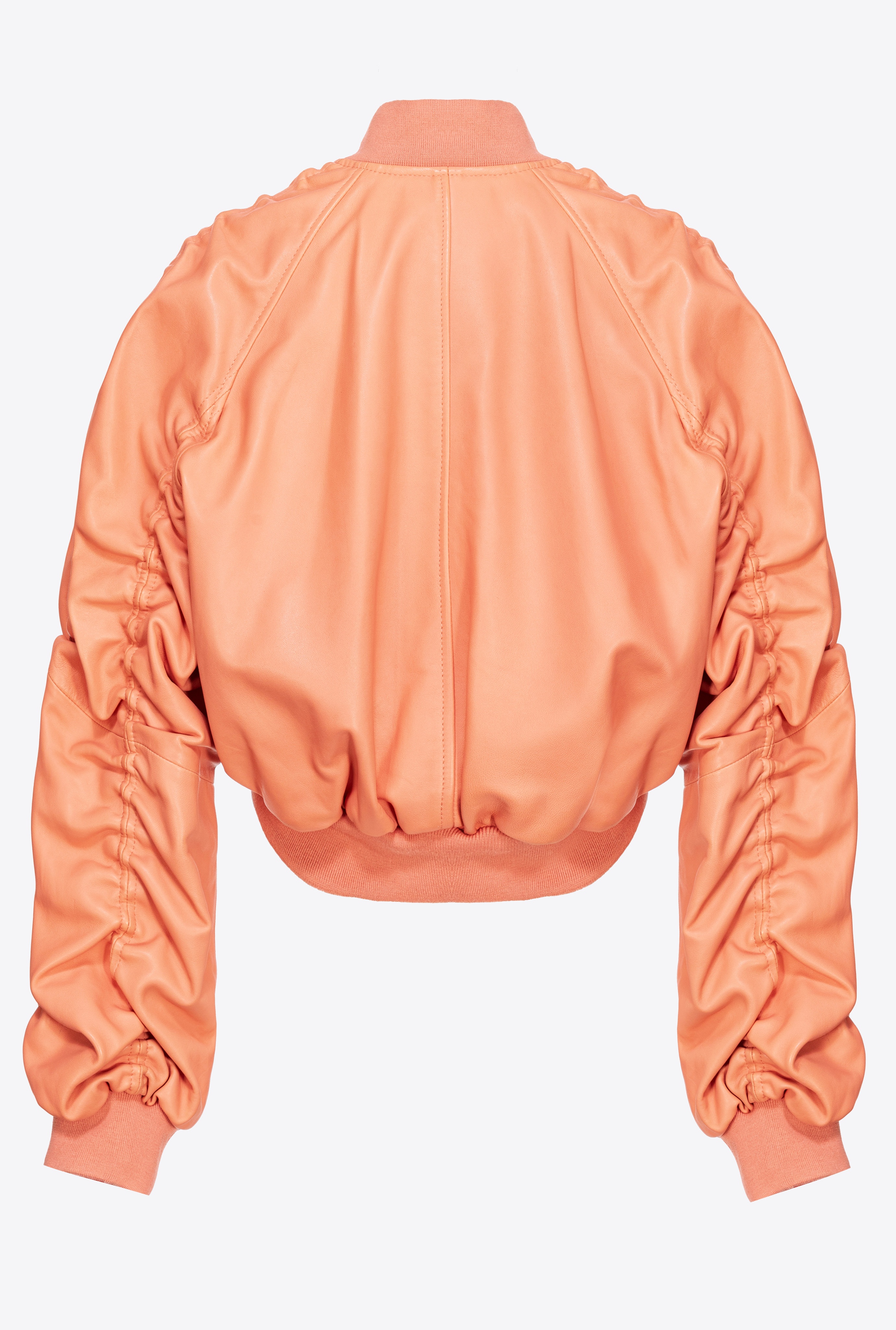 SHORT NAPPA LEATHER BOMBER JACKET - 6