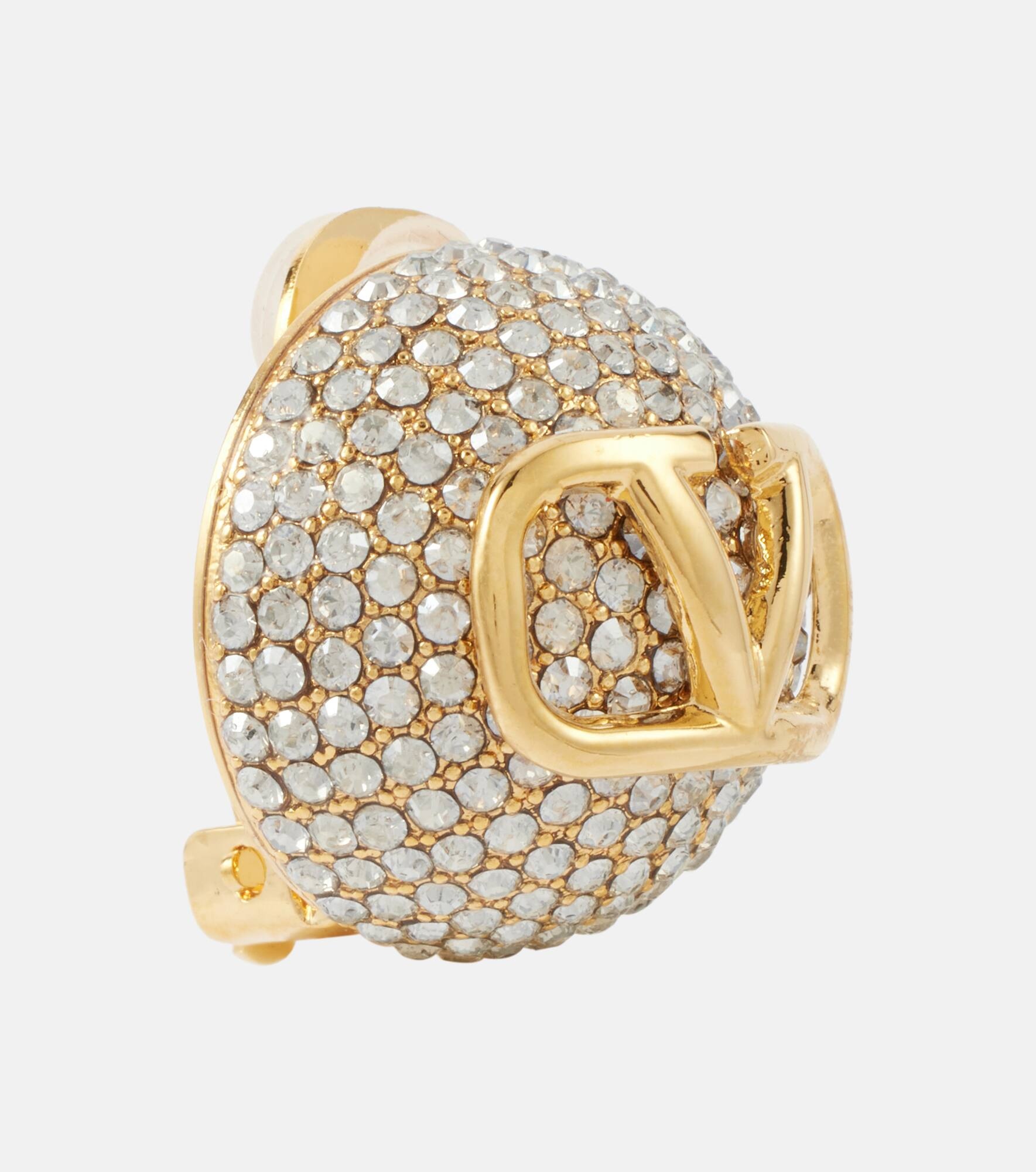VLogo Signature embellished earrings - 2