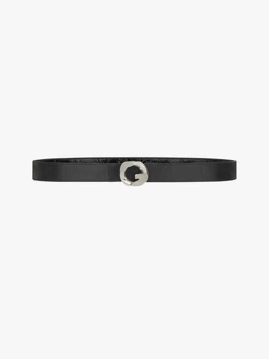 REVERSIBLE BELT IN LEATHER WITH G CHAIN BUCKLE - 3