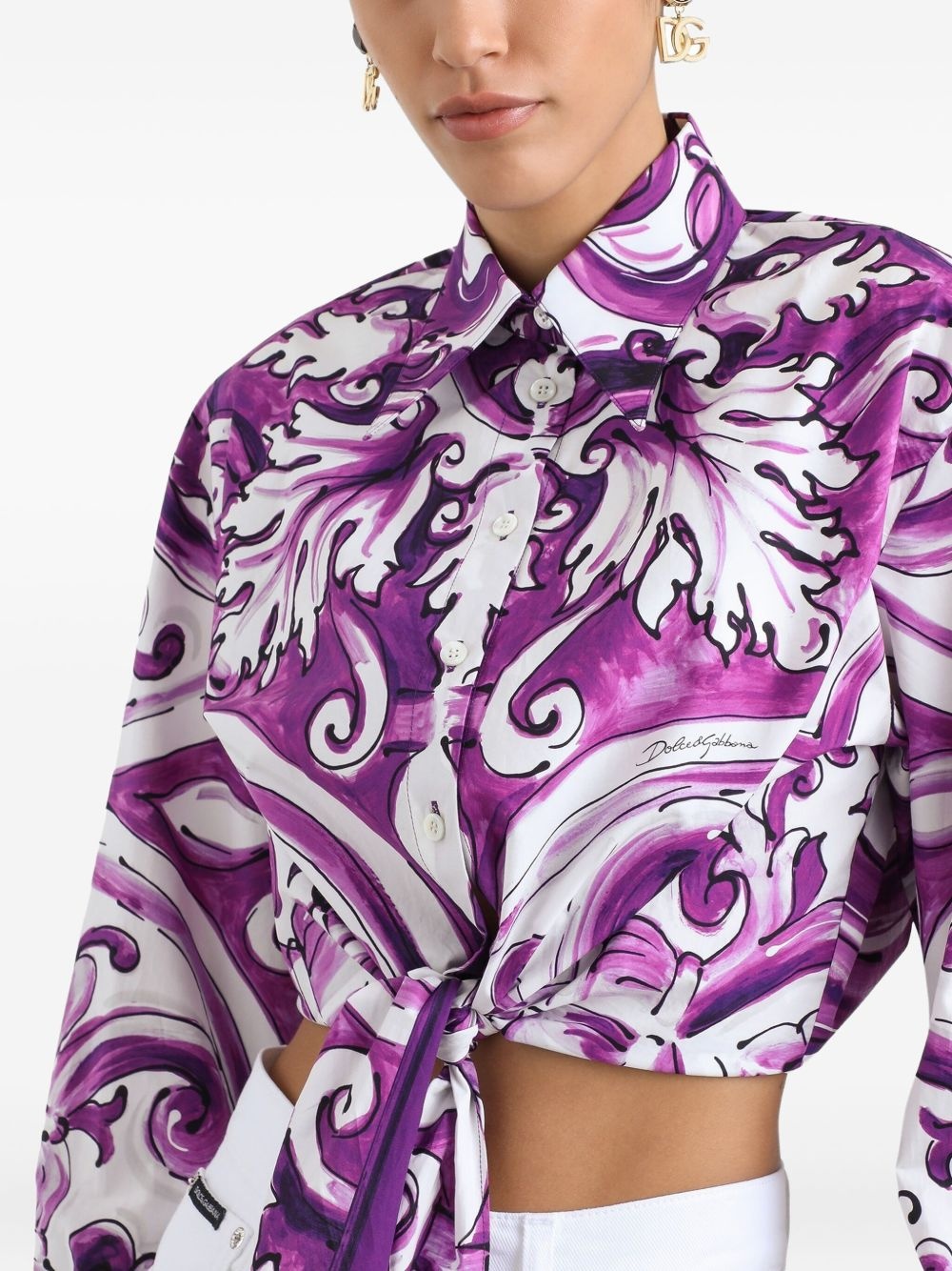 graphic-print cotton shirt - 4