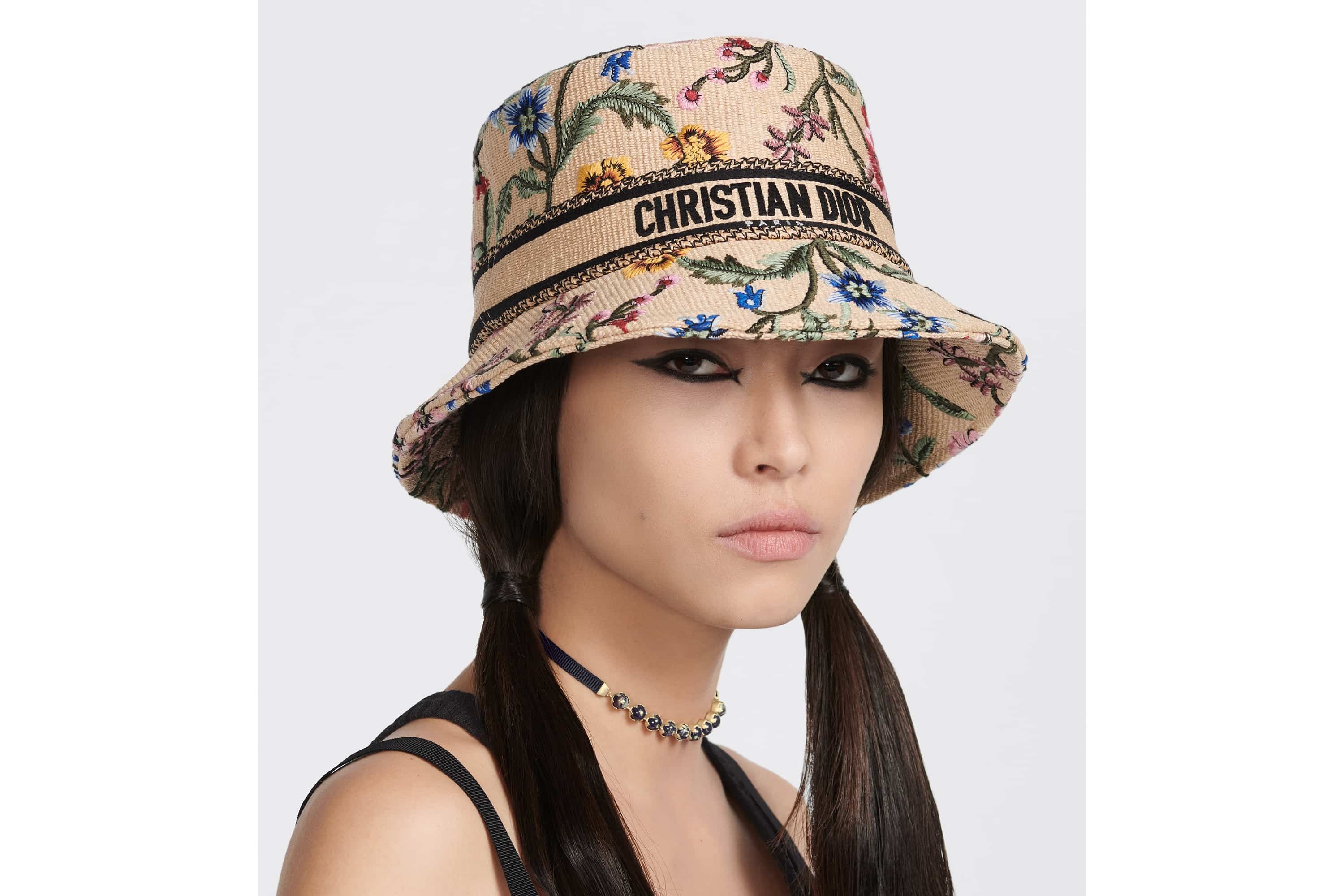 D-Bobby Dior Petites Fleurs Small Brim Bucket Hat - 8
