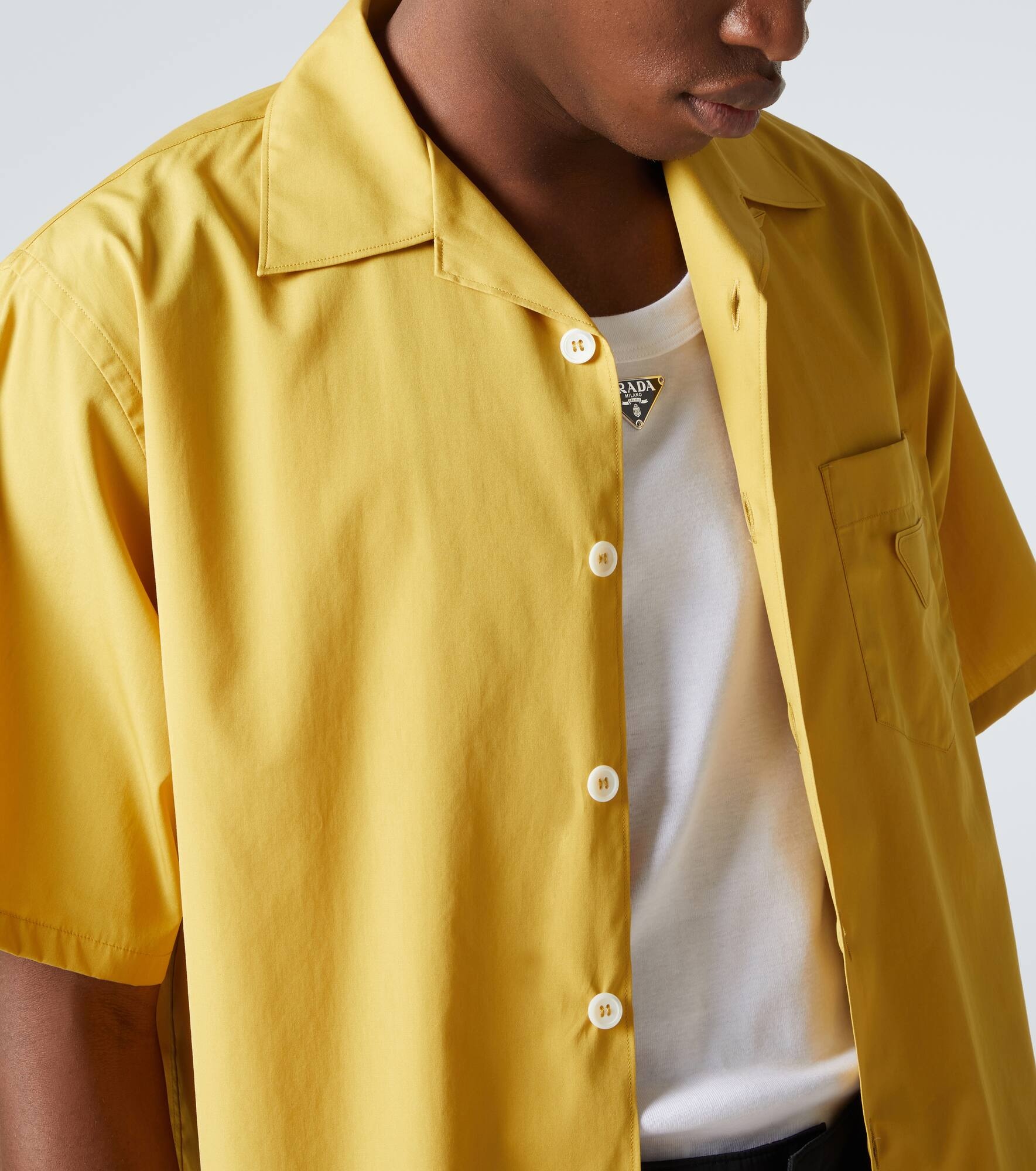 Cotton poplin bowling shirt - 5