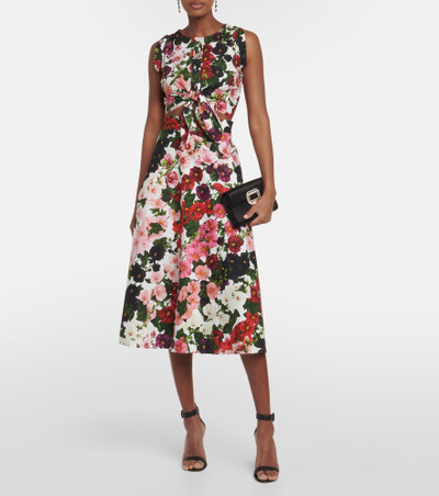 Oscar de la Renta Floral cotton-blend midi dress outlook