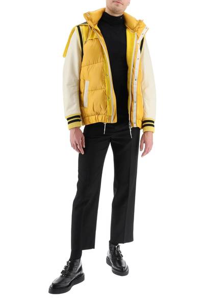 sacai NYLON AND LEATHER JACKET outlook