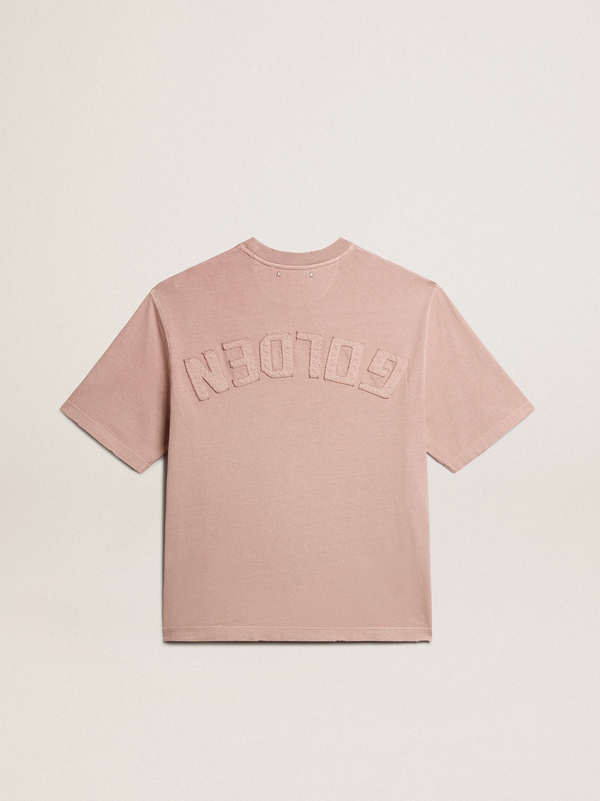 Powder-pink T-shirt with reverse logo on the back - Asian fit - 6