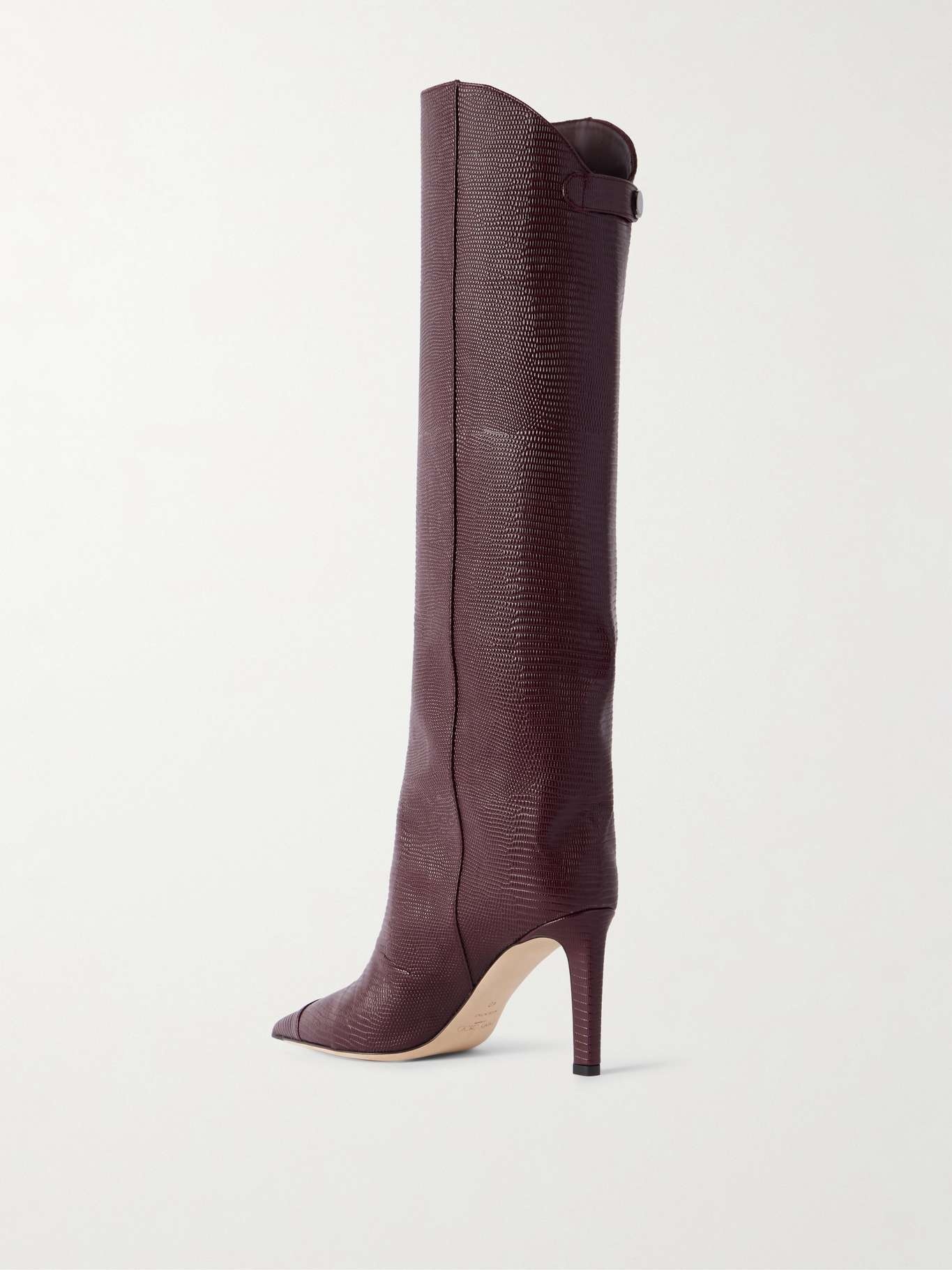 Alizze lizard-effect leather knee boots - 3