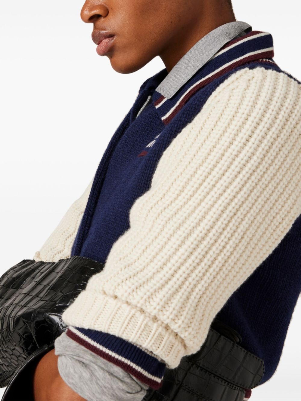 ribbed-knit cardigan - 6