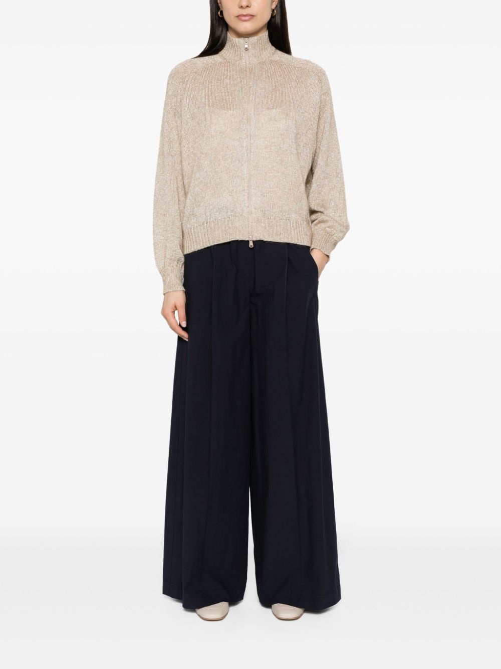 poplin wide trousers - 2