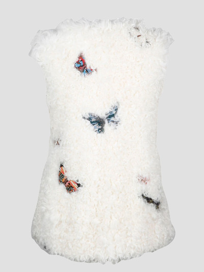 Valentino Butterflies patch fur vest outlook